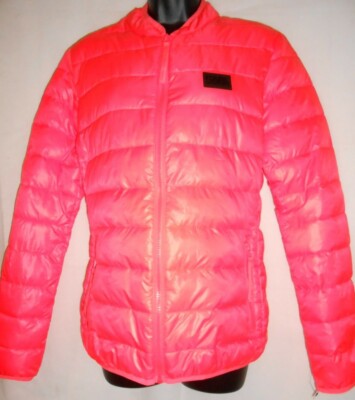 New Karl Lagerfeld Bright Orange ultra light puffer jacket M RRP $180