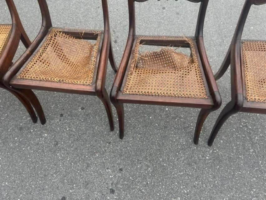 Set of 6 Antique Mahogany Dining Chairs | eBay