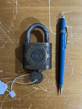 Vintage Brass Padlock Yale Mfg Co Made In USA Collectible With Key