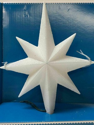 Holiday Time Led Warm White Lights 11 Starsnowflake Christmas Tree Topper 764878611996 Ebay