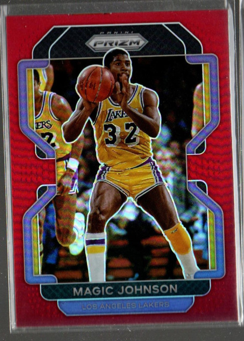 2021-22 Panini Prizm Prizms Red #248 Magic Johnson /299