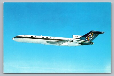 Olympic Airways Boeing 727-200 Aircraft Airplane Athens Greece Vtg