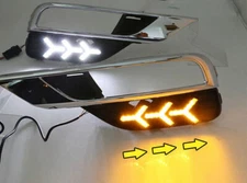 For Honda CRV CR-V 2015-2016 LED DRL Front Bumper Fog Light Lamp Steering 2pcs