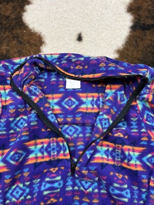 Vintage 90's REI Polar Fleece Full Zip Jacket XL/L Aztec Tribal