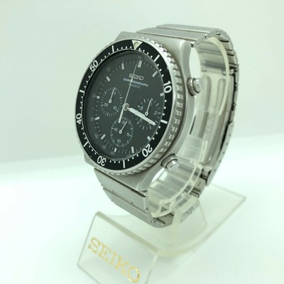 w929] SEIKO 7A28-7040 SPEED MASTER Original band Quartz New battery VG |  eBay