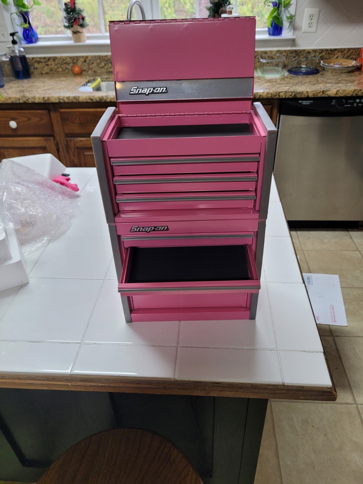 Snap On Tools Pink Micro Mini Roll Cab Tool Box Chest Barbie Pink