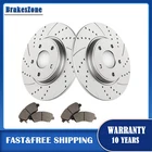 REAR Brake Rotors and Pads Kit fit for Dodge Journey 2012-2020 Slotted Brakes