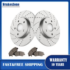 REAR Brake Rotors and Pads Kit fit for Dodge Journey 2012-2020 Slotted Brakes