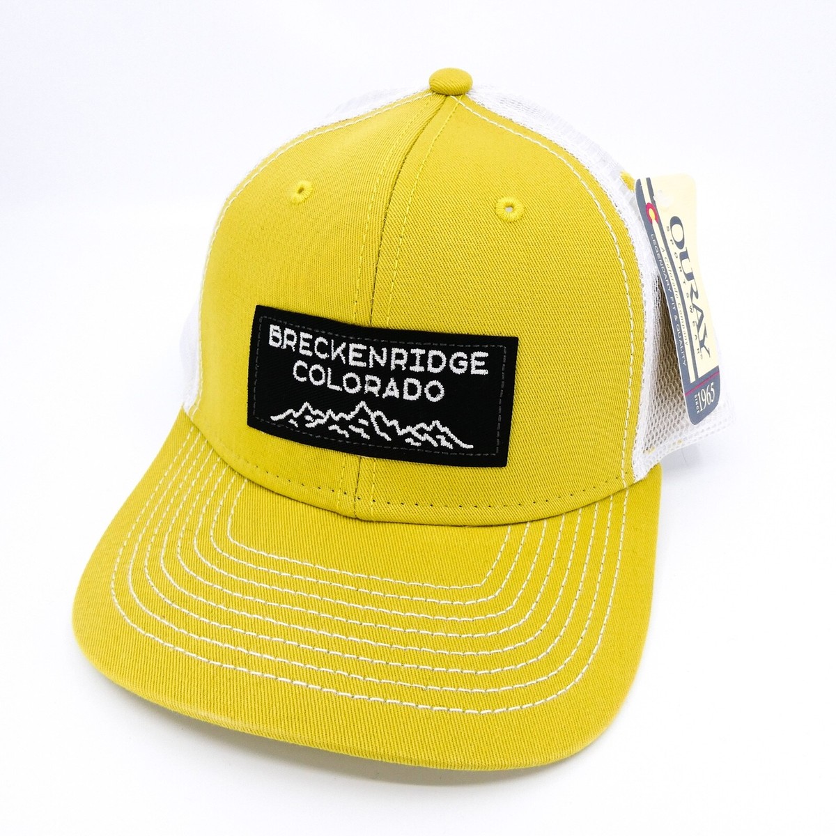 Yellow Unisex Trucker Hat with Adjustable Snapback R RICHARDSON Unisex 112 Trucker Adjustable Snapback Baseball  main image 2