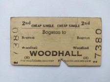 British Rail Train Ticket Bogston to Woodhall