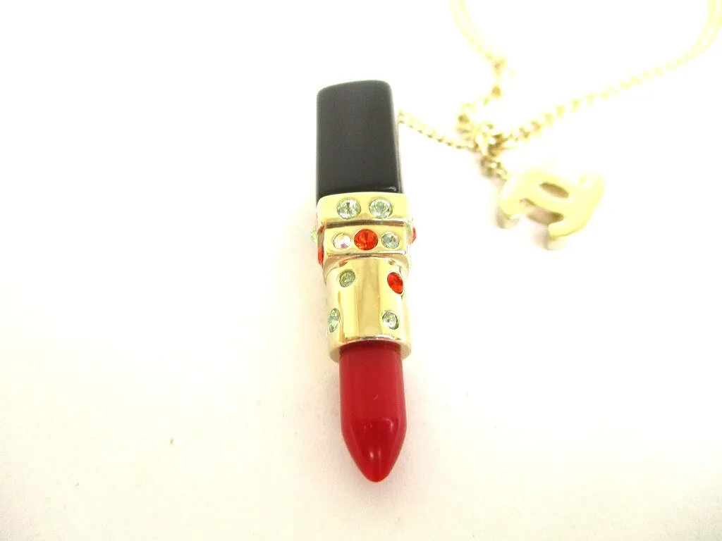 Chanel inspired Jewelry Set Lipstick Charm Reworked
