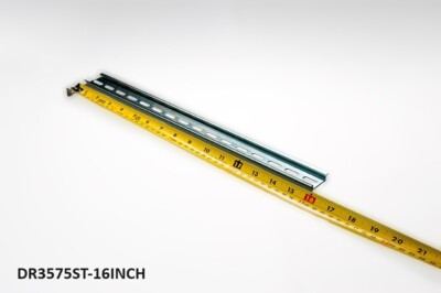 New DIN Rail Slotted Steel, Pre-Cut 35mm x 7.5mm, 400 mm (~16 (15.7) Inch) Long