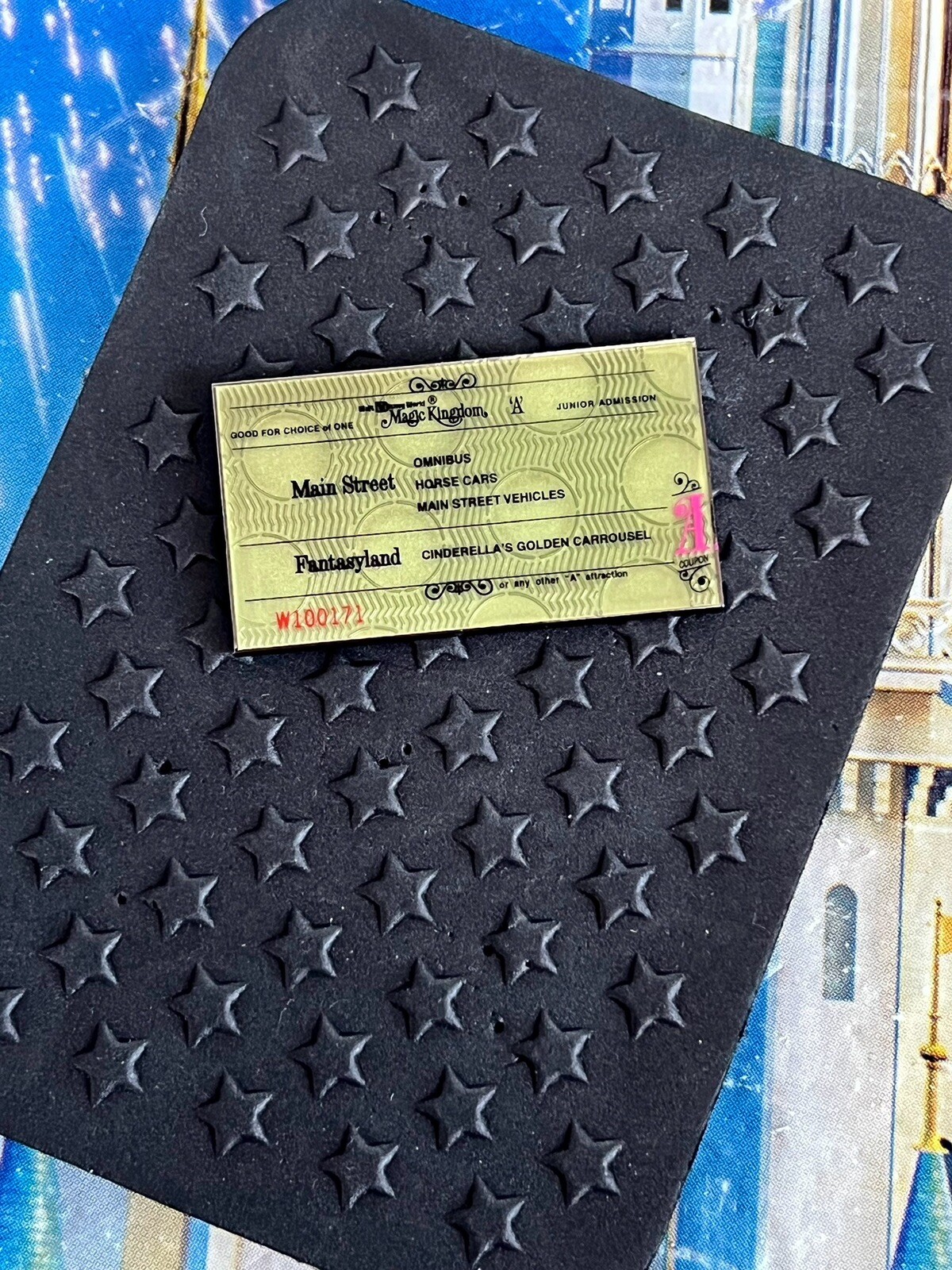 Disney WDW 40th Anniversary Magic Kingdom Ticket Book A Ticket Pin 2011