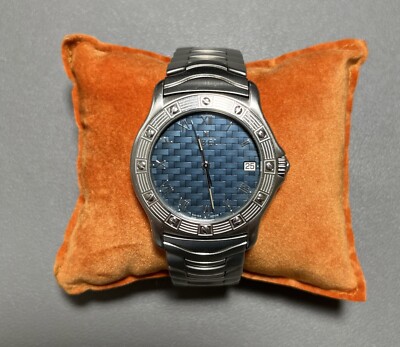 EBEL Dress wave E9187941 Date Blue Dial Quartz Unisex Watch with Box and Papers