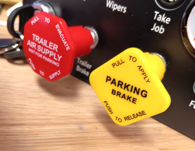 ATS/ETS M4 thread brake knobs button box American Truck Simulator set SIM-PANEL