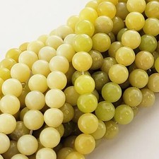 Lemon Jade Beads Natural Smooth Yellow Gemstone Beads 6mm 8mm 10mm