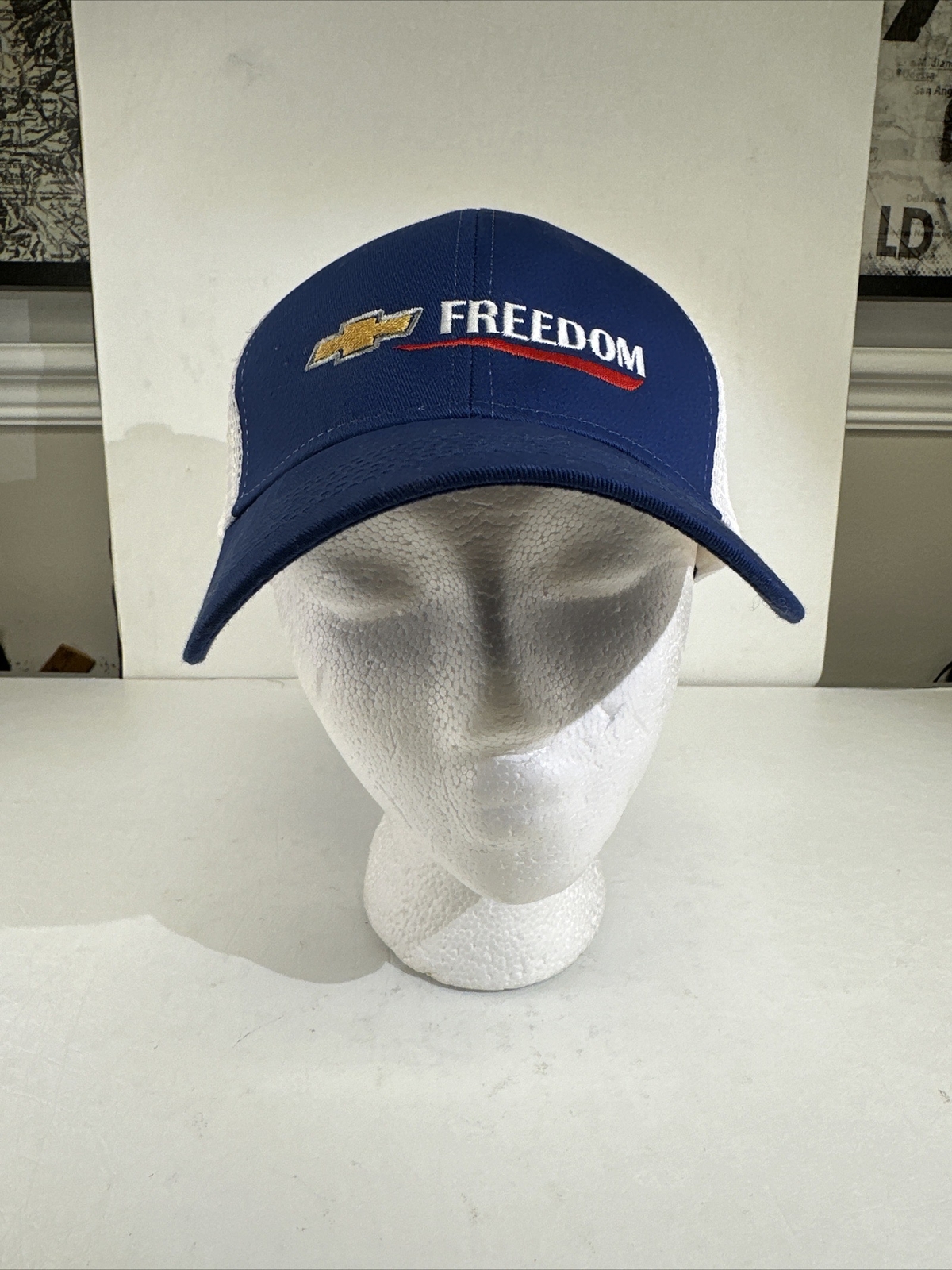 Chevrolet Freedom Vehicles Parts Racing Truckers Hat / Cap - Blue & White