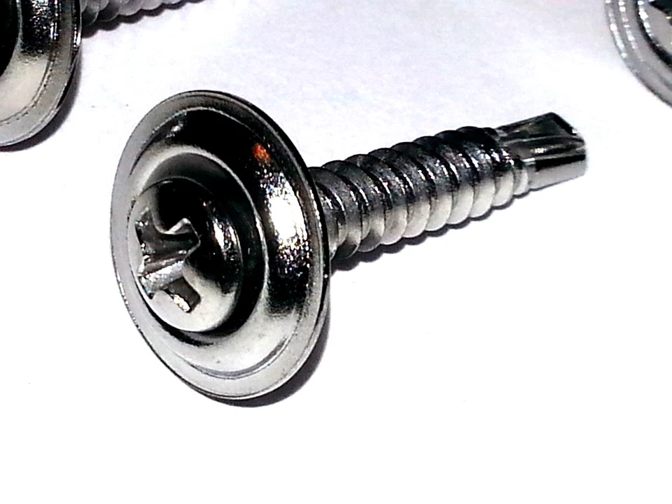 Tamaño #8x1" Phillips Cabeza Ovalada Sems Tek Tornillos Para Chrysler Dodge Plymouth 10 piezas A Foto 2 de 4