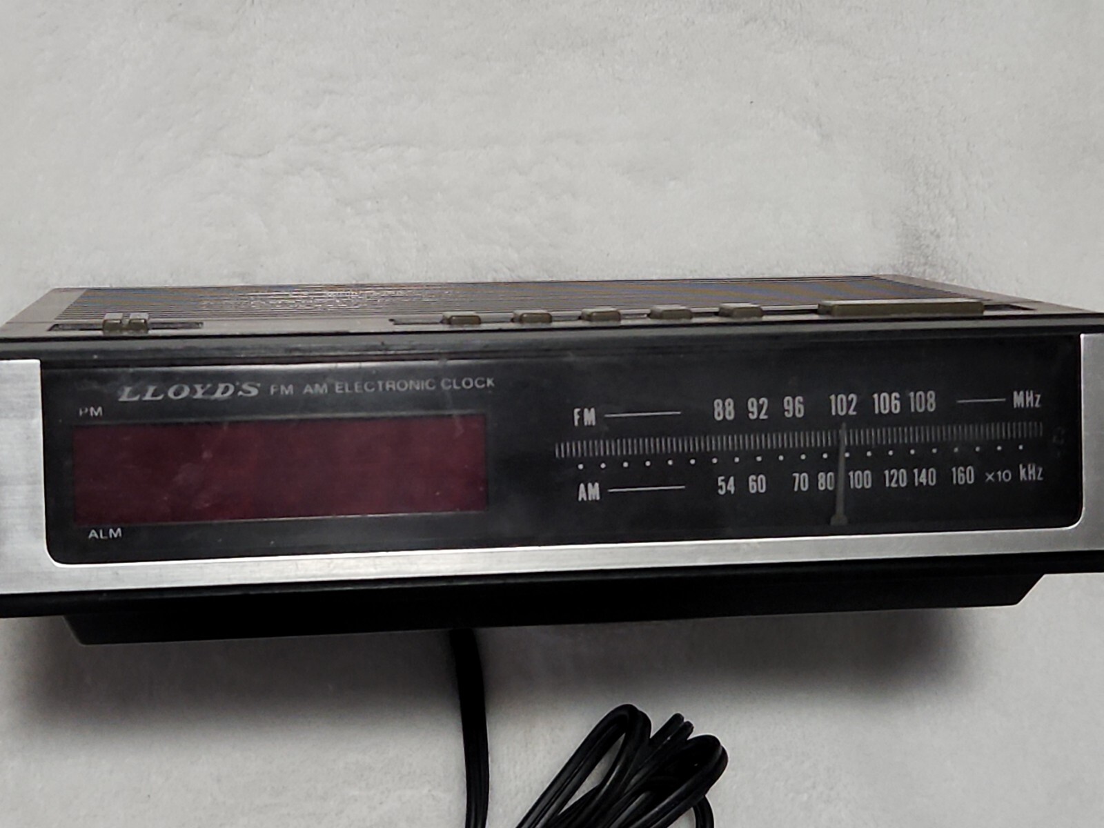 Vtg Lloyd's AM/FM Electronic Alarm Clock Radio Model J202C *Tested* eBay