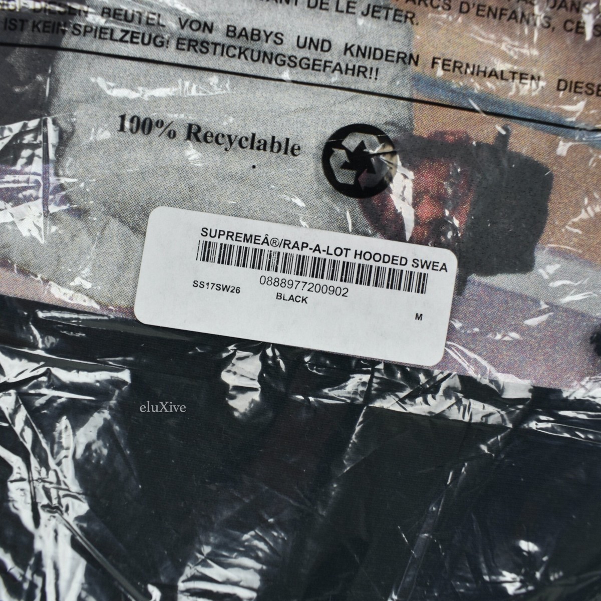 NWT Supreme Rap A Lot Records Geto Boys Photo Hoodie Black Mens M