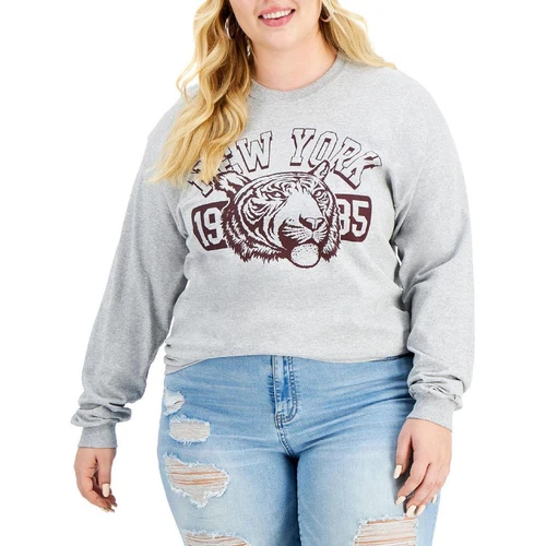 Love Tribe Damen Übergröße Rundhalsausschnitt Langarm Pullover Oberteil Größe 2X
