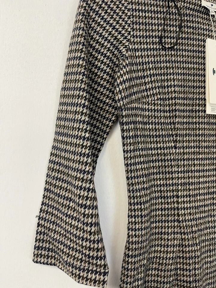 Vestido Tom Tailor Mujer 6 Suéter Vestido Espiga Manga 1/2 Mini EU 38 N69 Foto 3 de 4