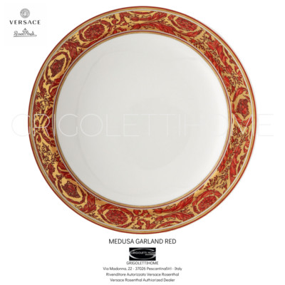 Versace Rosenthal - Medusa Garland Red - flacher Boden CM 22 - Einzelhändler