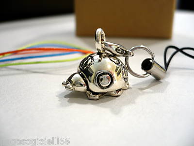 Charm Porte-clés Téléphone Portable En Argent 925/1000 - Bijou Neuf Avec étiquettes, Idée Cadeau Originale