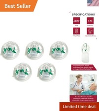 Non-Rebreather Oxygen Mask, Adult Size   Clear Medical Oxygen Face Mask with ...