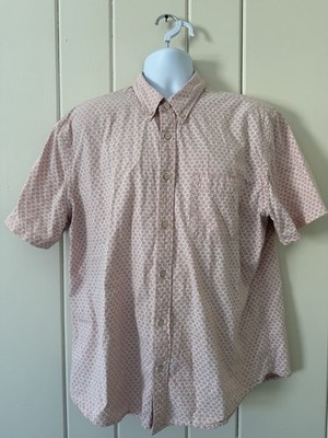 Faherty Short-Sleeve Stretch Playa Shirt Men s XL in Rose Fish Scale Pink