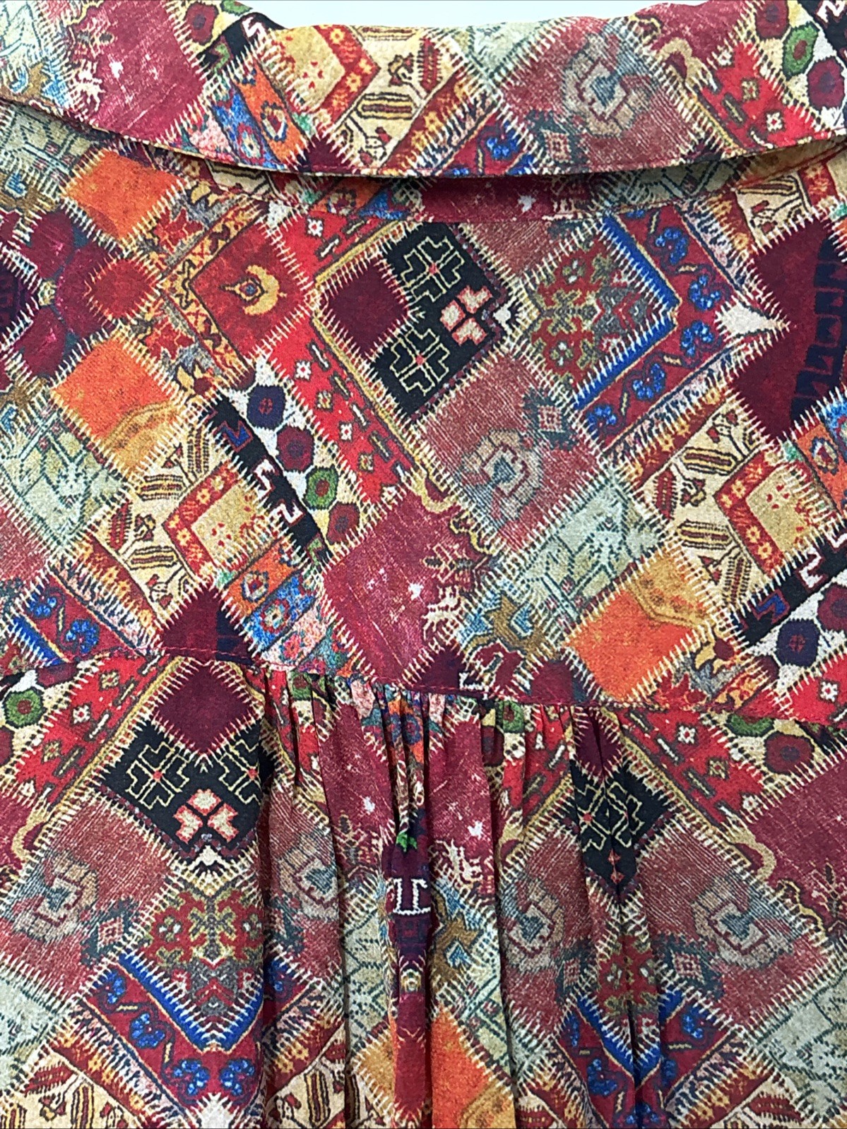 John Mark Printed Patchwork Popover Top Lagenlook… - image 8