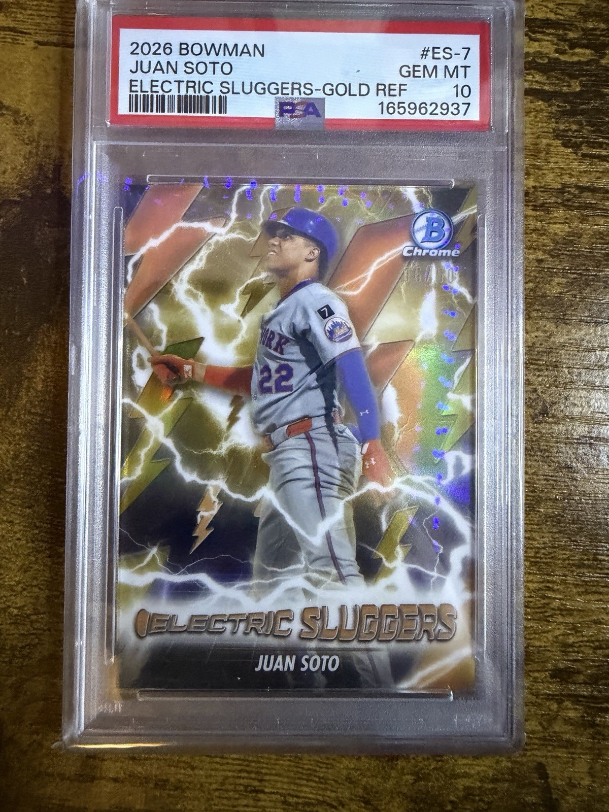 2026 Bowman - Electric Sluggers Juan Soto Gold Refractor /50 PSA 10 POP 1 🔥