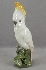 20th Century KPM Berlin Hand Painted Cockatoo Bird Porcelain Figurine