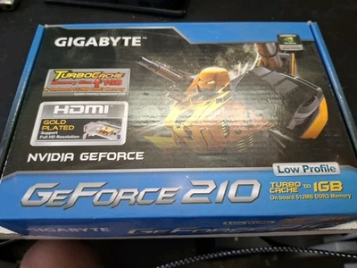 GIGABYTE NVIDIA GeForce 210 (512 MB) (GV-N210TC-1GI) Grafikkarte, Neu OVP - Bild 1 von 3
