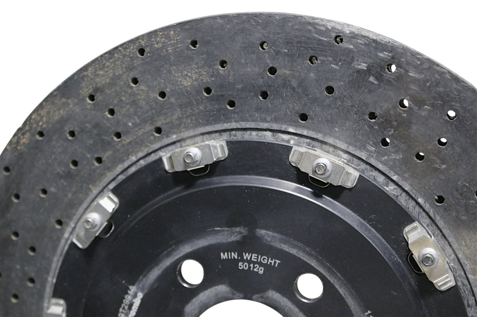 McLaren 570S Rear Left Carbon Ceramic Brake Rotor 11C0772CP 2016 - 2021 OEM 3K