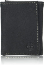 Men  s Genuine Leather Trifold Wallet RFID Blocking Card Holder