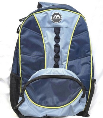 Metropack Blue and Gray Backpack with Front Pocket