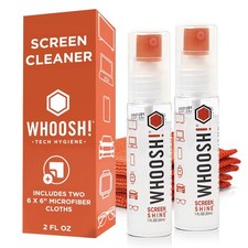 WHOOSH Screen Shine Go 2-Pack Two 1 fl oz Refillable Touchscreen Cleane