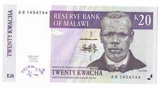 Malawi 20 Kwacha, 1997, P-38a, UNC