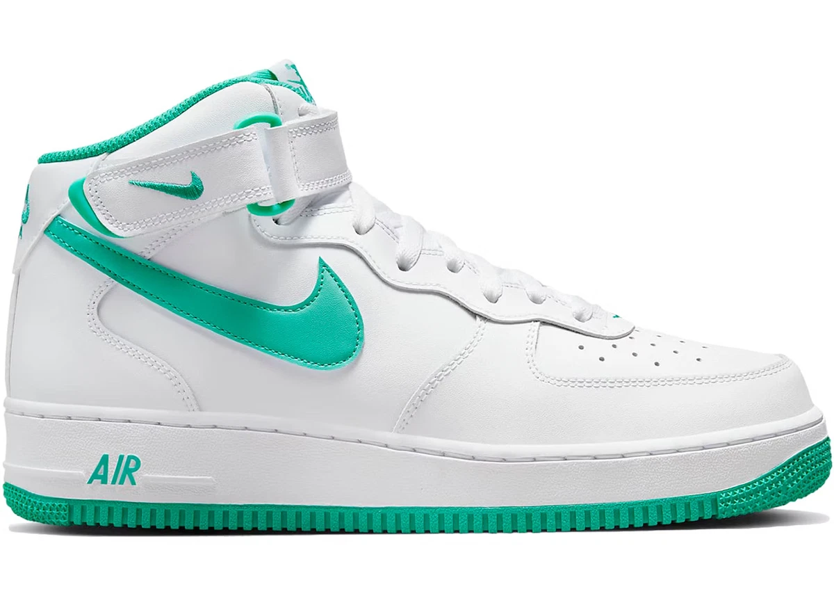 GWセール✨️AirForce1 Mid'07White/Clear Jade Preços baixos em Nike Air Force 1 '07 Mid White Clear Jade | eBay