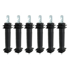 6 Pcs Electric Fence Plastic Heavy Duty Gate Handle Insulators with Spring Black