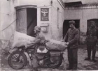 Original Press Photo WW2 German Post Office delivery by Motorcycle 1942