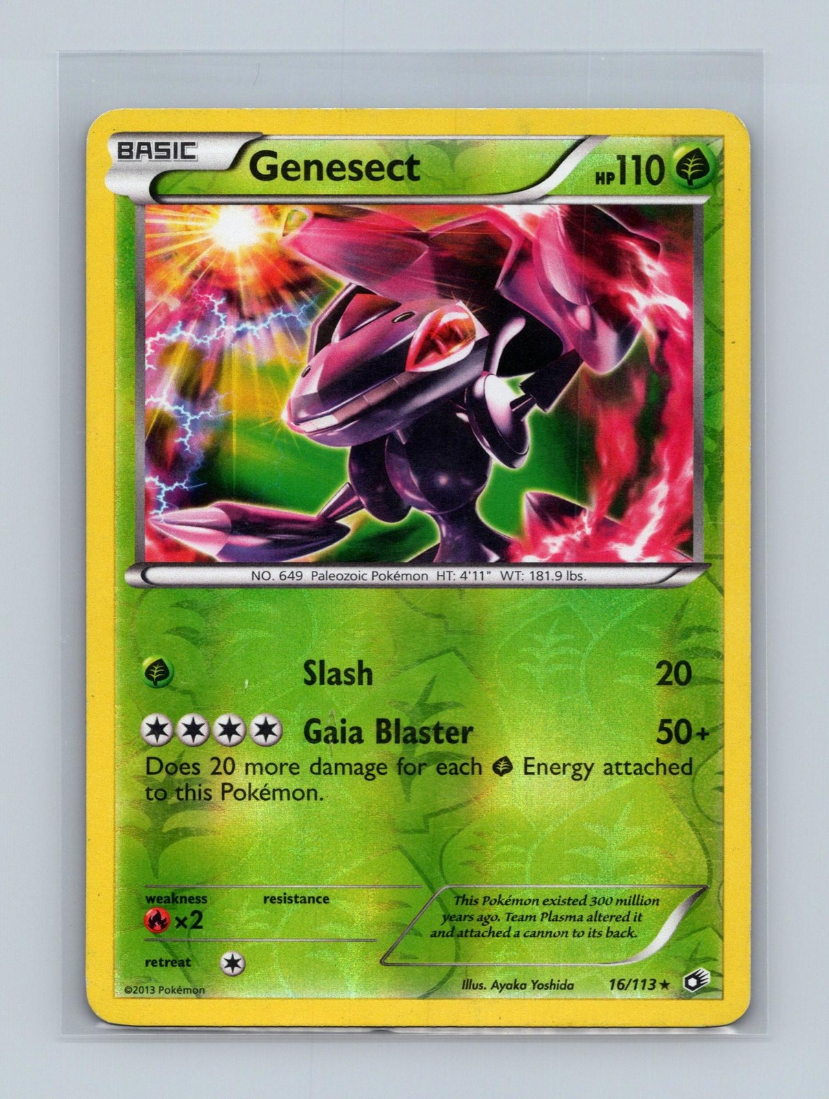 Genesect 16/113 Holo Holo Rare Legendary Treasures Pokemon Reverse Holo LP