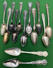 12 Pc Antique to Vintage Silverplated FRUIT / ORANGE / GRAPEFRUIT SPOONS