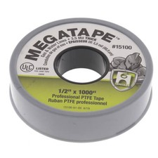 Hercules 15-100 PTFE Tape 1/2" Gray 10000 PSI -450 to 500 F Thread Sealing
