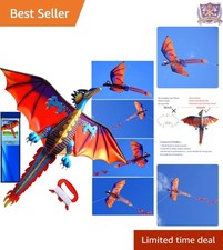 Nylon Dragon Kite 63in Easy Fly for Kids Adults Outdoor Toy for Beginners