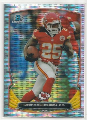 Jamaal Charles 2014 Bowman Chrome Pulsar Refractor /271 #38 Kansas City Chiefs