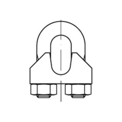 Reyher  Drahtseilklemmen DIN 741 St. 11 mm/M 8 7/16 Zn (20 Stück)