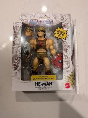 MOTU Masters of The Universe Sketchbook Concept Art Series He-Man Action Figure