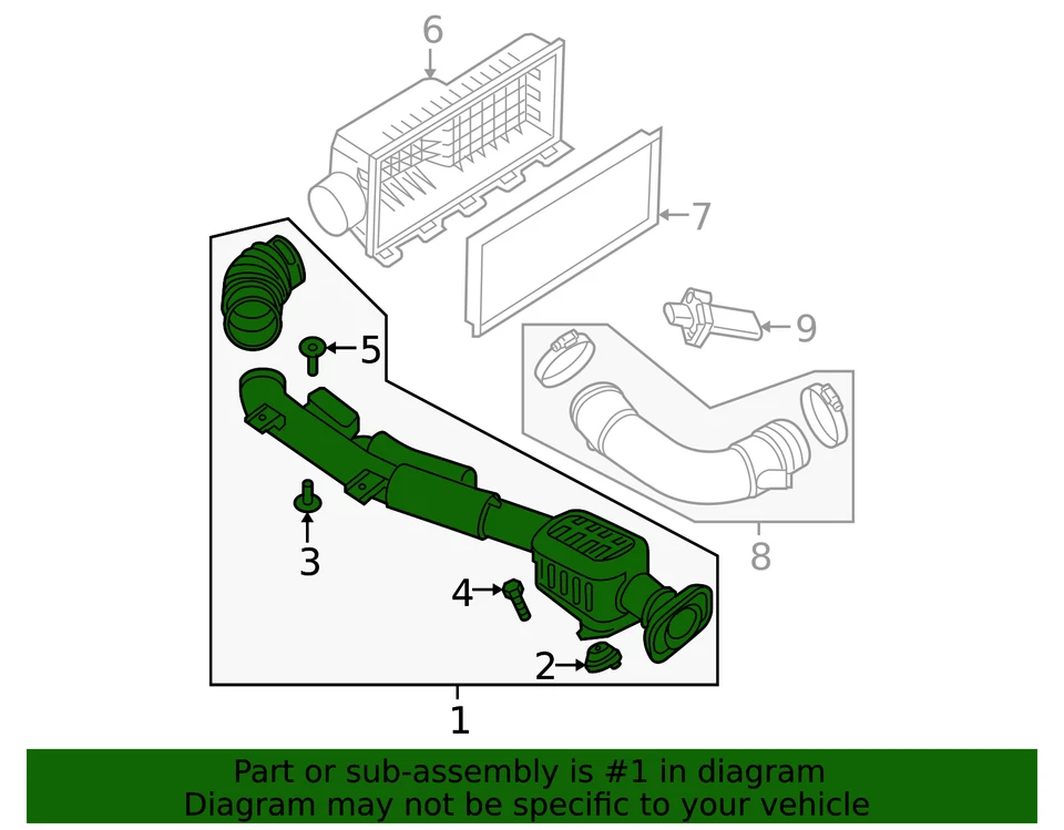 Genuine Nissan Frontier 2.5 Air Inlet Tube Duct 16554-EA000 - Image 3 of 3